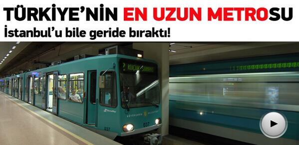 İstanbul’u bile geride bırakan Türkiye’nin en uzun metro hattı açıldı hb7.co/1hgu4TQ