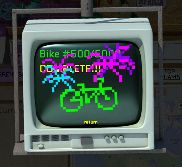 bicyclefactory's tweet photo. We’ve just hit the 500 bike mark! We still have a ways to go, so keep building at: http://t.co/kI7w7QJ6T4 http://t.co/CG83NFgqCu