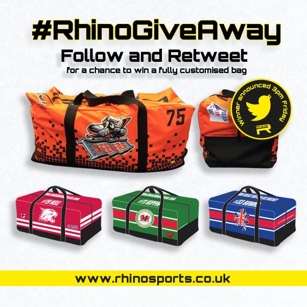 RhinoSportsUK's tweet image. #RhinoGiveAway is back. Follow and RT to win a customised KitBag. Winner announced 3pm Friday 6th.