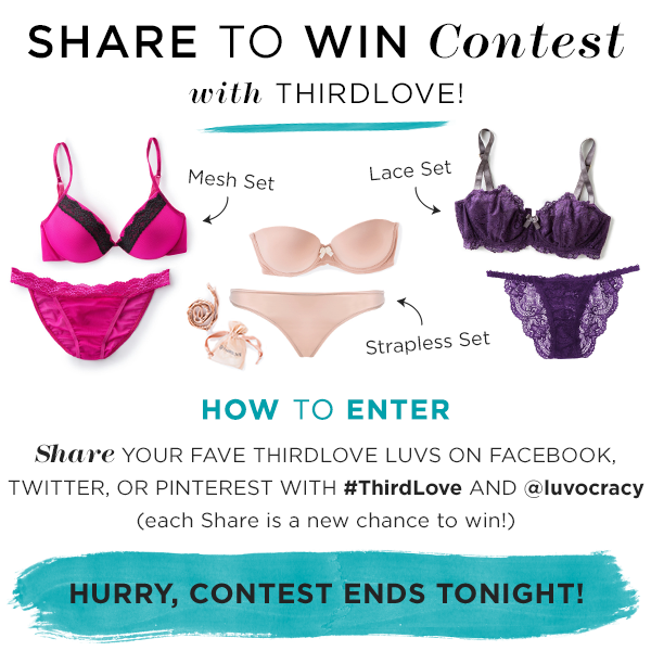 luvocracy's tweet photo. Today only- win 1 of 5 prizs from @ThirdLove!  http://t.co/zTAycg0Wj9 http://t.co/9JNQhnA0oL