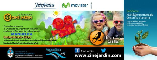 Quehay2night's tweet photo. RT @CineJardin: Este #Dom08 6:30pm @LaClemencia #DíaDelAmbiente "Manuelita" y a reciclar celulares @QueHay2night
http://t.co/w5zTdgGRzs