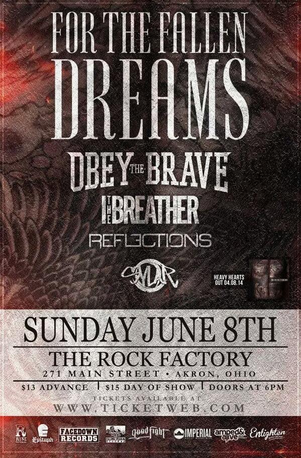 sentientsband's tweet photo. This coming Sunday! Hit us up for tickets! @FTFDband @ObeyTheBrave @ReflectionsMN http://t.co/ikeuIkmK9Q