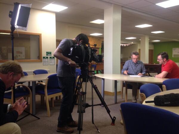 JohnKirkby's tweet photo. Exciting end to the day @CAPuk @CAPJobClubs @CAPmoneyuk filming for @bbcbreakfast next Tuesday ? Retweet and watch http://t.co/F83G92oJxR