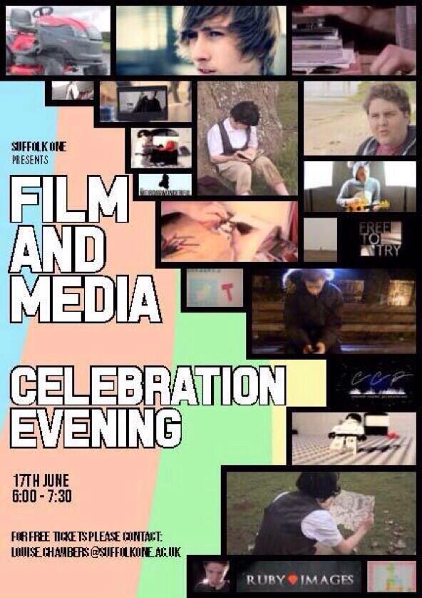 FilmatOne's tweet image. Suffolk One Film and Media Celebration Evening Tues 17th June 18:00-19:30. Are you coming? #suffolkone #film #media