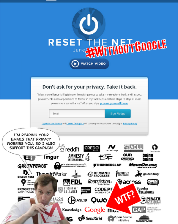 derechoaleer's tweet image. #ResetTheNet with Google?? Is it a joke?? #ResetTheNet #WithouGoogle!! @EFF @Piratenpartei youtube.com/watch?v=eFCSp2…