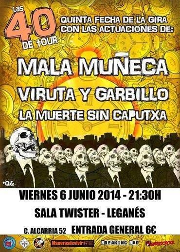 ProdBastardas's tweet photo. mañana estaremos en la sala Twister de Leganés divirtiendonos con Mala Muñeca!! http://t.co/LkPP5sZTyb