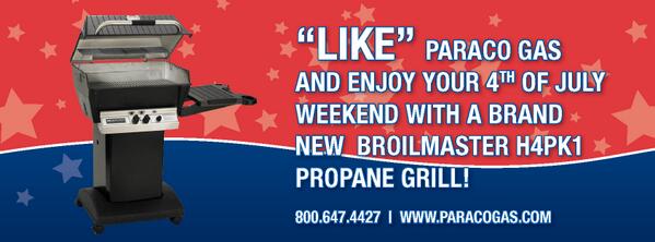 Paraco_Gas's tweet photo. Enter to win the #BroilMaster #PropaneGrill daily! Valued at $1,100+. Contest ends 6/16: http://t.co/LQS52YosH7 http://t.co/tY2zehfMrD