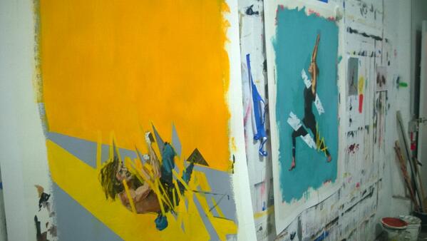GrandImageKate's tweet image. New sports paintings underway #THEStudio @grandimage #sophisticatedsportsimages