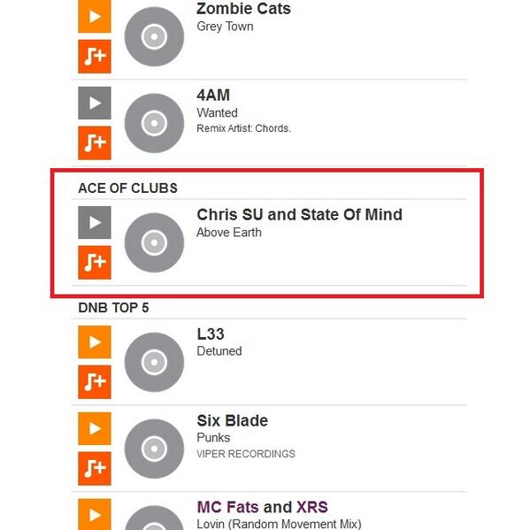 chrissuofficial's tweet photo. 'Above Earth' ft. @StateofMindNZ is this weeks ACE OF CLUBS on @1Xtra. Big shouts to @CrissyCriss for the support! http://t.co/yekKbVMDJ5