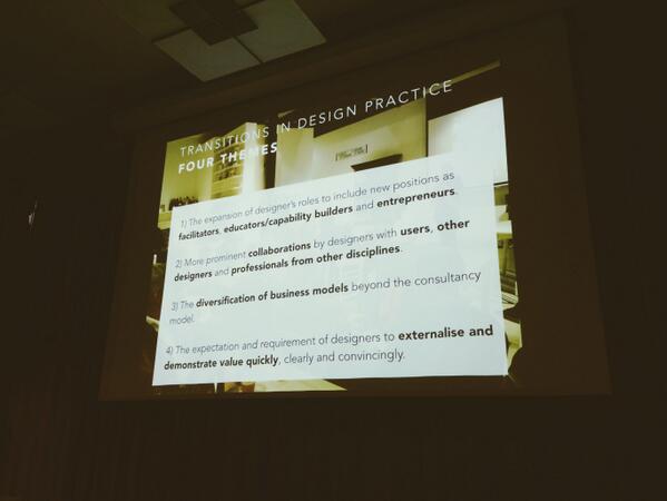 movito's tweet image. Four themes of change in design practice from The Design Transitions project. / @jsheau