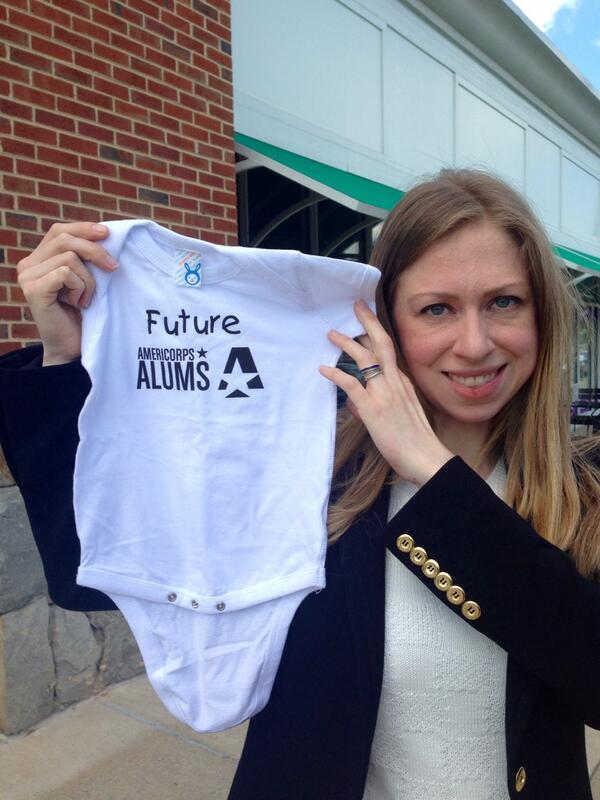 Chelsea Clinton (@chelseaclinton) on Twitter photo Love this gift from my fellow panelist this morning from <a href="/AmeriCorpsAlums/">AmeriCorps Alums</a>. One way to engage the next generation! Love this gift from my fellow panelist this morning from <a href="/AmeriCorpsAlums/">AmeriCorps Alums</a>. One way to engage the next generation!