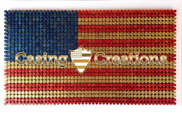 CasingCreations's tweet photo. Our latest Patriotic Series flag. Over 1,300 9mm casings in this beauty. Stay up to date at http://t.co/vKZxrCFlBR http://t.co/3Nfyan28AO