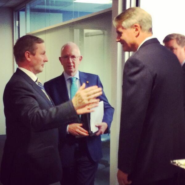 Ireland's Prime Minister Enda Kenny at eBay HQ to meet with CEO <a href="/Donahoe_John/">John Donahoe</a>. Welcome!