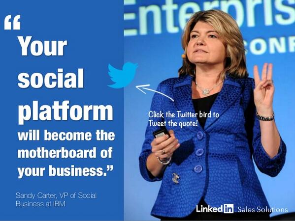 RT <a href="/iSocial_Fanz/">ancresinte1978</a>: <a href="/IBM/">IBM</a> &amp; Sandy_Carter…Social Platform is the motherboard that runs your business! #MarketingChat