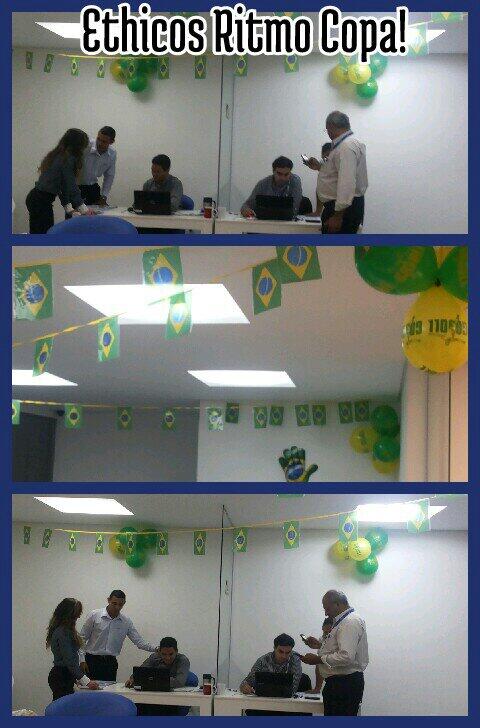 MimidePaulla's tweet photo. Ethicos em clima de copa. #acelerapramatar #2014tambemenosso #businessriominas http://t.co/9DJxteKwML