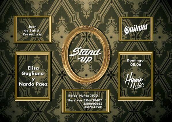 juandebattisti's tweet photo. Domingos #StandUp en #HippieChic /  @Gus_Vanadia @Cherry_cba @JavierGallegos http://t.co/cEq5QLBxZn