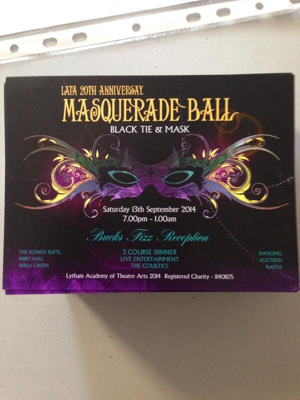 LythamAcademy's tweet photo. The fabulous masquerade ball ticket design.  !! HAVE YOU GOT YOURS YET !! http://t.co/kEc7Q6AlBe