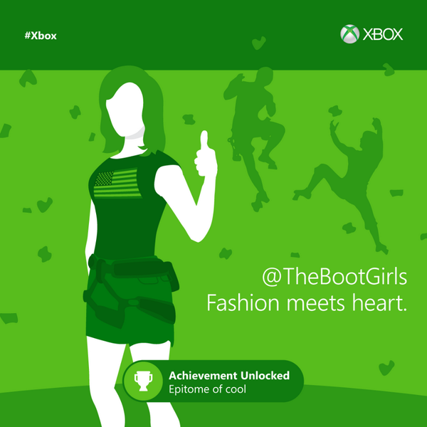 @TheBootGirls You’re setting the standard. #Xbox