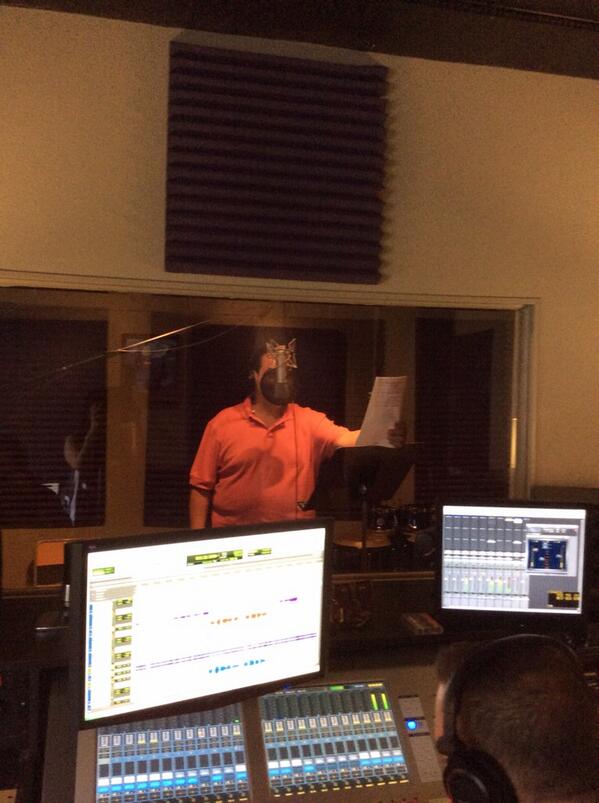 En el estudio grabando con los hermanos Gaitan. Panamá y Puerto Rico....