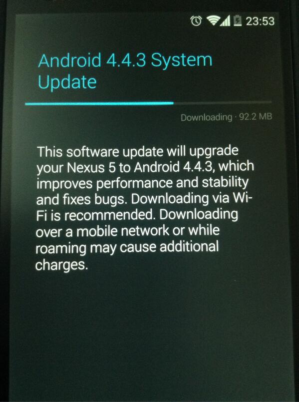 xPuan's tweet photo. Nexus 5’iniz için Android 4.4.3’ü yüklediniz mi? #Nexus #Nexus5 #Android #Android443 #Güncelleme #Update http://t.co/fzkgz1dsB6