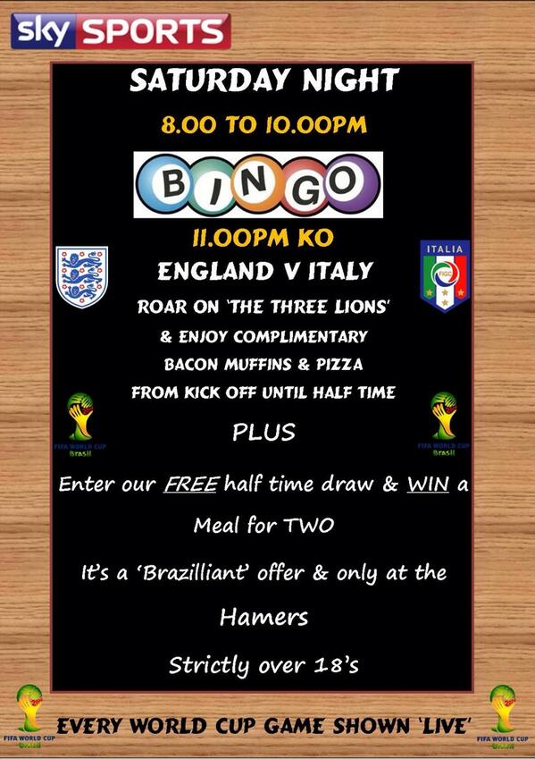thehamersarms's tweet photo. Win some money, fill your bellies, great atmosphere &amp; it's all here. What more does anyone want!! http://t.co/QOfa3aDp5b