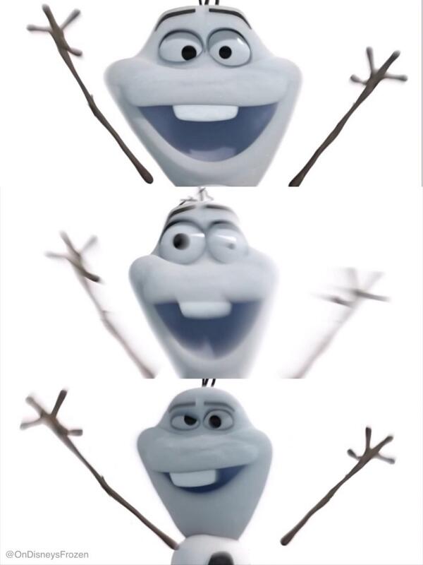 OnDisneysFrozen's tweet photo. Hearing people talk Frozen in public like: http://t.co/h5UQiM7N3t