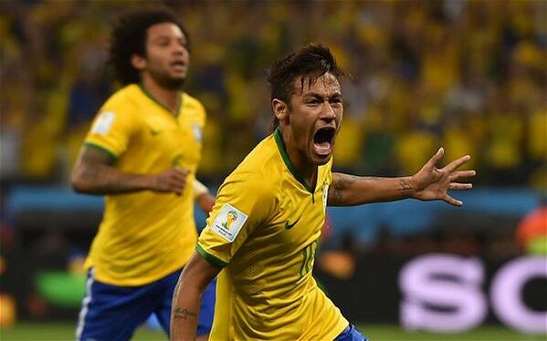 Telegraph's tweet image. Brazil v Croatia match report: Neymar and Oscar star as hosts survive early scare fw.to/sSeVssM (Pic: Getty)