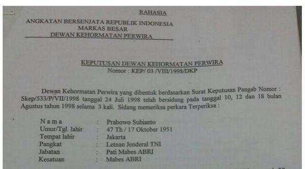 liputan6dotcom's tweet photo. Surat Rekomendasi Pemecatan Prabowo Beredar http://t.co/EH1nchDejC http://t.co/gk9gcOYUKu