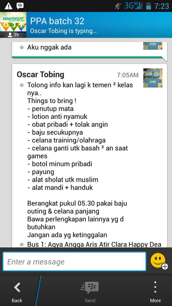 PPABCA32's tweet photo. Ini yg WAJIB Dibawa utk besok, ya Tropic.  Tolong dipersiapkan.  Jgn sampai ketinggalan. http://t.co/J6ol1OmnfE