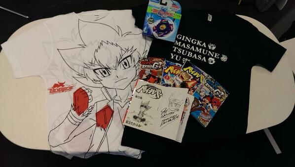 BeybladeWiki's tweet photo. Vote &amp; win 1 #Beyblade/1 @TheBeybladeShop tee/1 manga signed by @takafumi_adachi. https://t.co/mMKyGyyNqg #Beyspirit http://t.co/hgjyYzUCP8