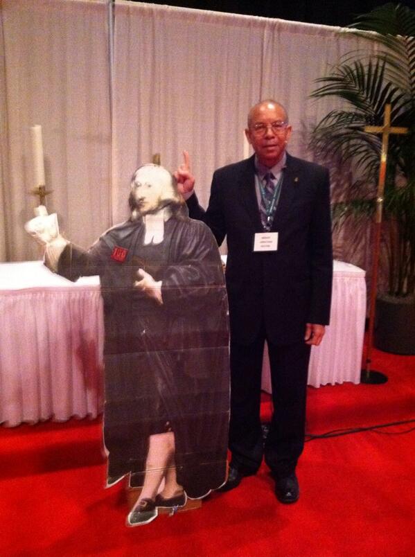 MarkCrawford15's tweet image. #TBThursday when the bishop met John Wesley #igrc2014 @JWesleywashere