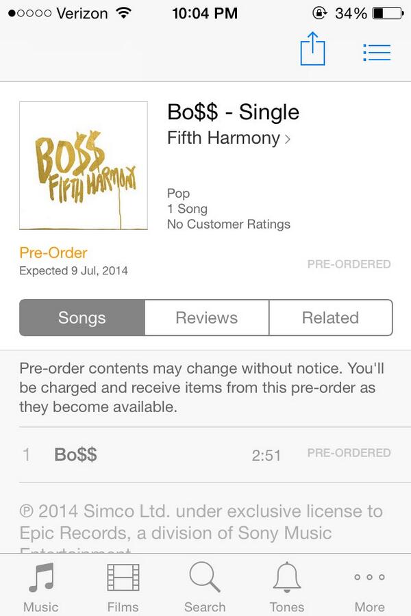 carolinesforbes's tweet image. #PREORDERBOSSONITUNES
