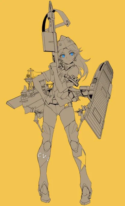 米軍CV-6 BIG-E      オリジナルは難しいですね 