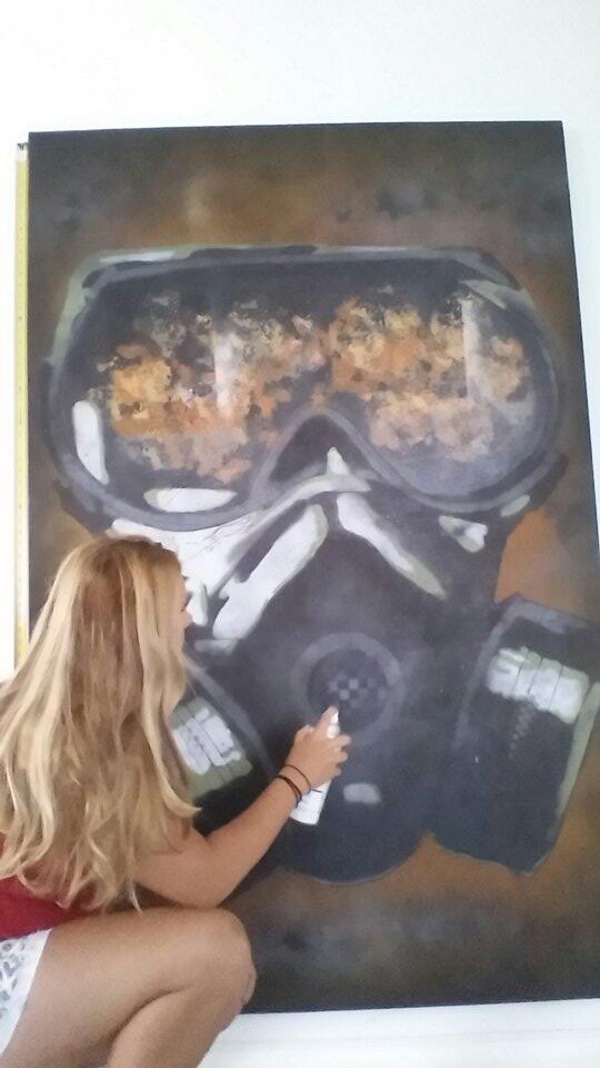 JenSeymourStyle's tweet photo. New piece I'm working on. Come see my show tomorrow night at Coffee Waves downtown Corpus Christi. http://t.co/WmuWiL865r