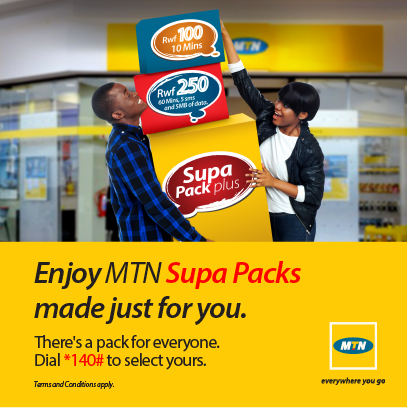 MTNRwanda's tweet photo. MTN #SupaPack is now better with SMS and data bundles! Dial *140# to enjoy your pack. http://t.co/YD3X2sXVzy