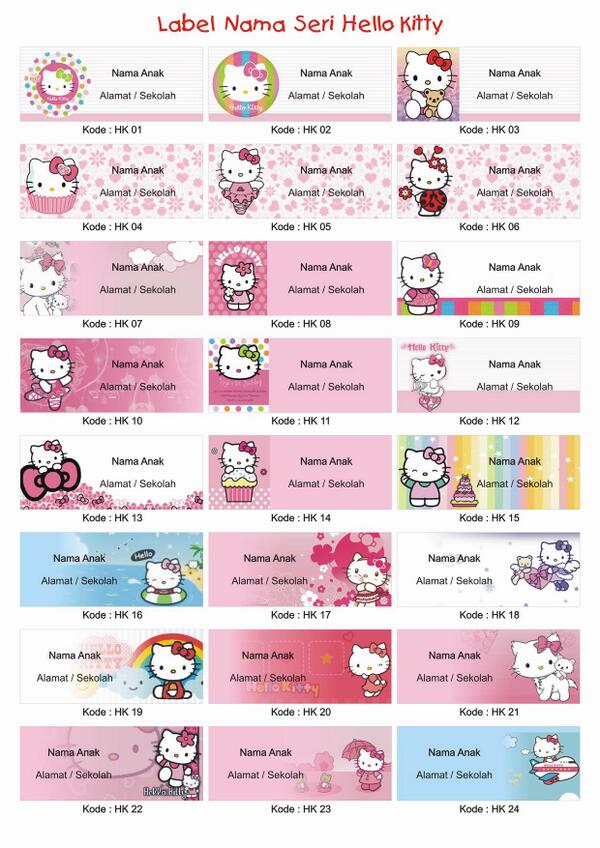Template Label Nama Anak Template Label Nama Anak