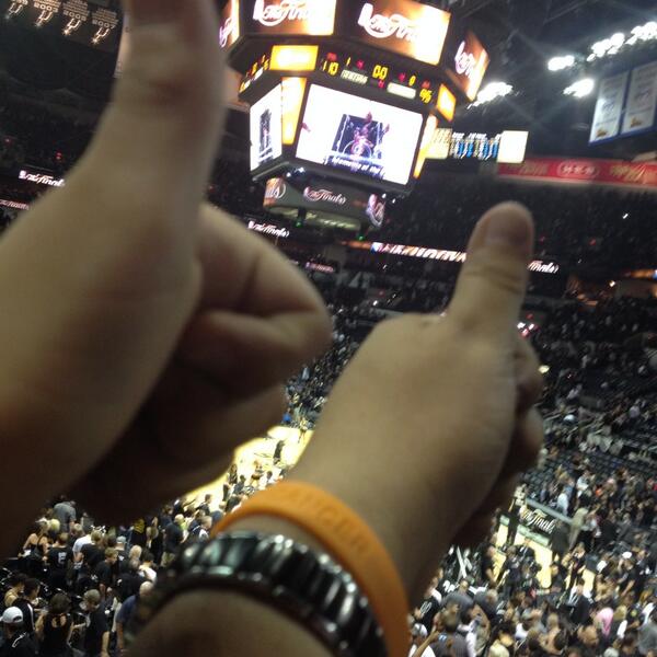 FrancesLGarcia's tweet photo. @TOKC1 #TOKC1 in the house at finals game 1!!!! http://t.co/m3W1wgg1o9