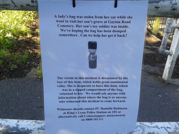 Saw this on my commute this morning, very sad, can we help? Pls RT #kingslynn #klhour