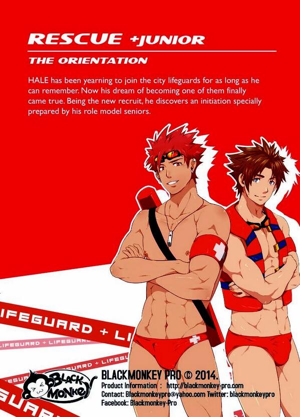 yaoislut's tweet photo. I WANNA BE A LIFE GUARD <333 #yaoi #blackmonkey #rescuejunior http://t.co/StYHEk5dsK
