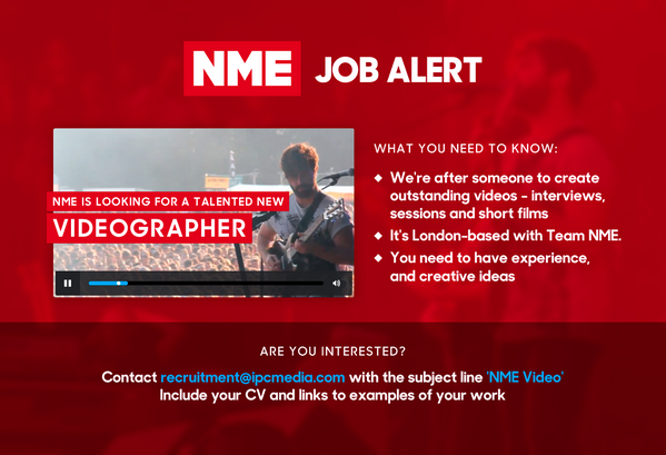 NME's tweet photo. Videographers and film makers! Fancy joining Team NME? We're looking to recruit. http://t.co/mKzPnKy4bM
