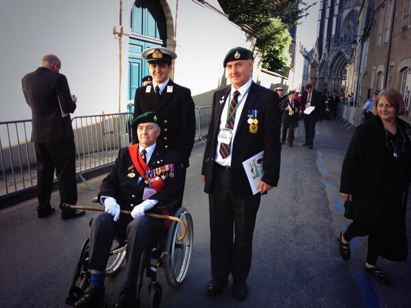 PoppyLegion's tweet photo. #DDayLen on our Service of Remembrance at Bayeux Cathedral: "It was fabulous, absolutely lovely" #DDay70 http://t.co/6UCsrsP2Wi