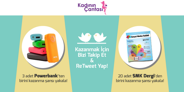 smedyakulubu's tweet photo. RT et, şarjın bitmeden 7/24 online kal! @kadinincantasi’ndan #Powerbank şarj ve @smedyakulubu'nden #SMKDergi kazan! http://t.co/f9BxDM3o1t