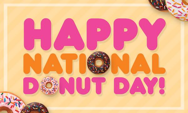 It’s National Donut Day & we’re giving away a FREE donut with any beverage purchase! Tag yours! #NationalDonutDay 