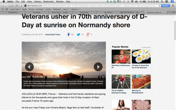 Another chance to honor those that served. Thank you. 
Veterans usher in 70th annivers modo.ly/1ojqWqR...