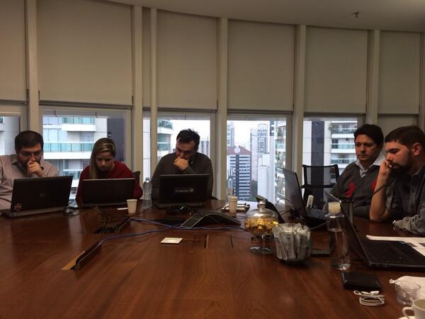 pitombeiraE's tweet photo. Protector team working on Protector webinar. More than 100 participants joining now http://t.co/lqjAWA7it0