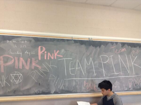 SSSGradCouncil's tweet photo. Gradapalloooza teams marking their territory! The competition has begun! 

(Team pink is looking strong) http://t.co/rwXvPxCU0O