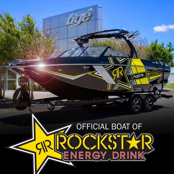 tigeboats's tweet photo. The #TigeASR is officially a Rockstar! Come see the Official Boat of @rockstarenergy at X-Games! http://t.co/d4lFVv3SVR