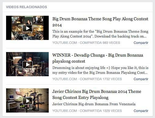 JaviNos's tweet photo. Estoy entre los más compartidos de BDB 2014 cerca del campeón de 2013 @_CrC_  @BigDrumBonanza. @davewecklmusic http://t.co/e1ZKKbsMlg