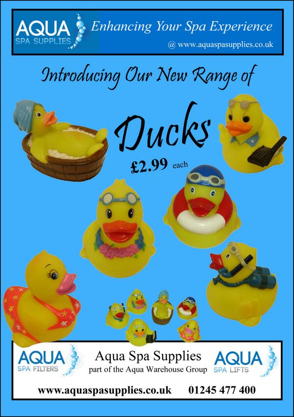 Check out our new range of ducks all available from our website aquaspasupplies.co.uk