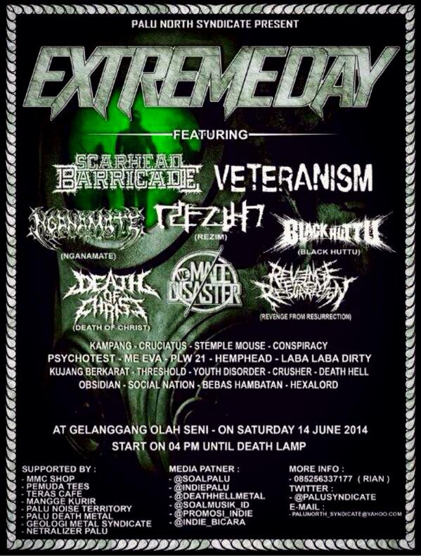 "Extreme Day 2014" | 14 Juni 2014 16.00-selesai | di GOLNI Taman Budaya | oleh @PaluSyndicate "